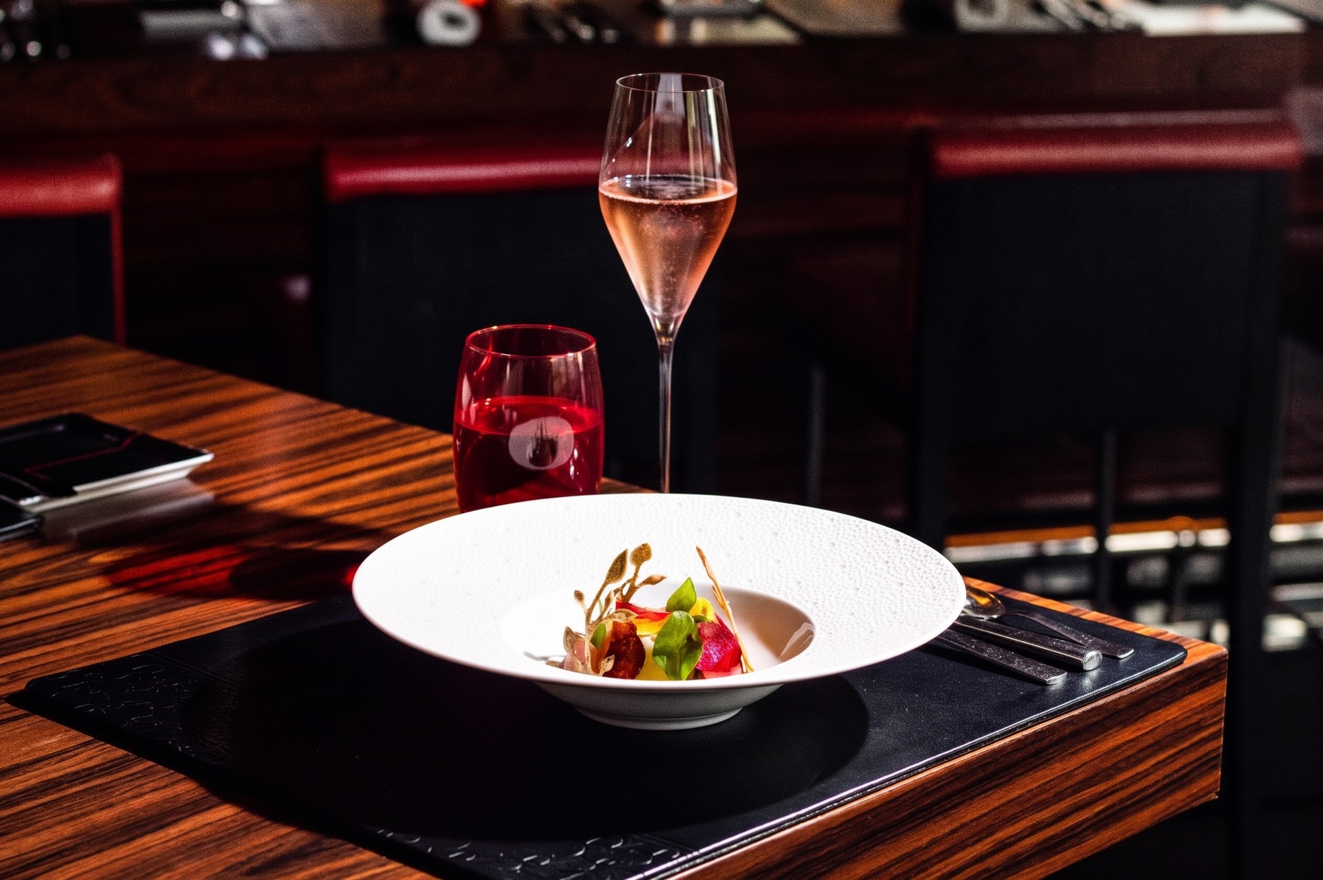 Rose Glass with dish